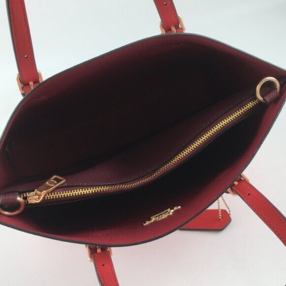 Coach Mollie  Tote Bag 25 With Cherry Print Crossbody Strap - Picture 10 of 12